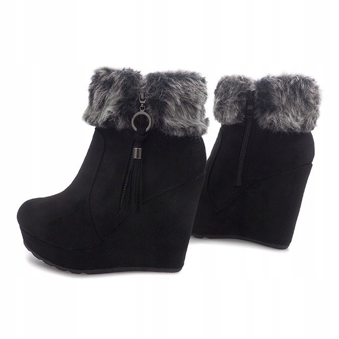 Boots On Wedge 58-385 Schwarz 1