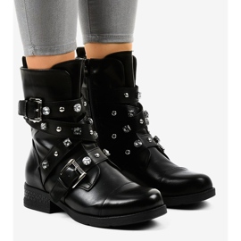 Schwarze hochisolierte Stiefel verziert mit 88093 1