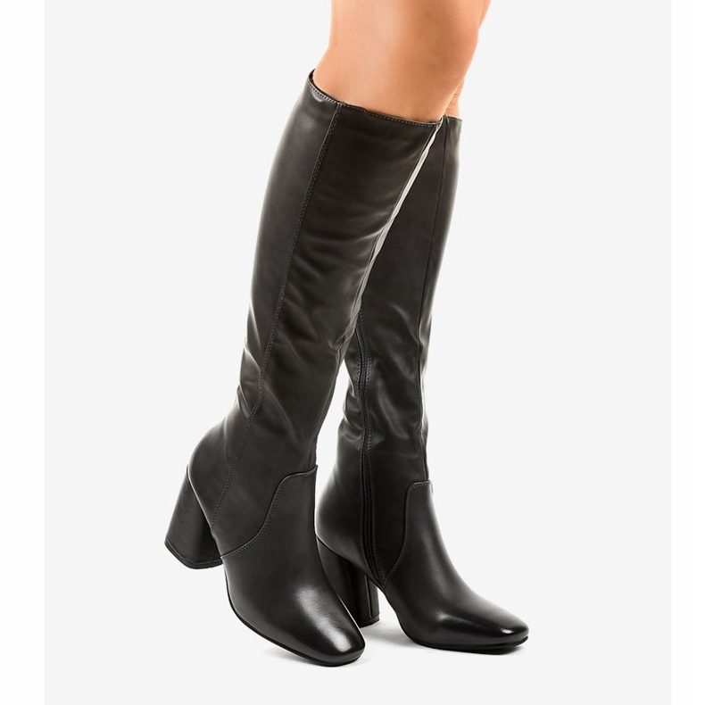 Graue Stiefel aus Kunstleder 5319 2