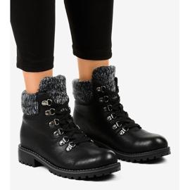 Schwarze Wanderschuhe ohne Isolierung Z186 1