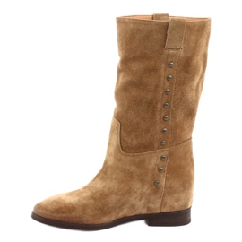 Wildleder Keilstiefel Badura 9441 braun 2
