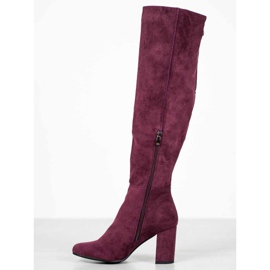 Goodin Wildlederstiefel violett 1