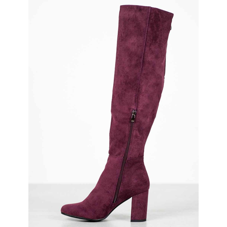 Goodin Wildlederstiefel violett 1