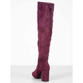 Goodin Wildlederstiefel violett 2