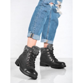 SHELOVET Schwarze Schnürstiefel 2