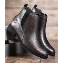 Sergio Leone Silberne Chelsea-Stiefel grau 1