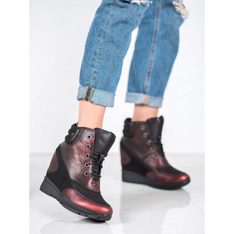 Sergio Leone Burgunder Sneaker rot 1