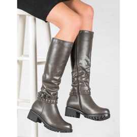 Nio Nio Plateaustiefel grau 1