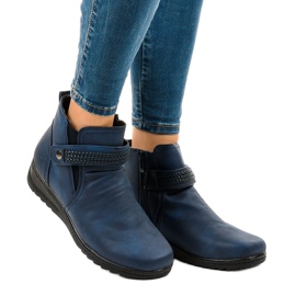 Dunkelblaue leichte warme Stiefel 6193 navy blau 2