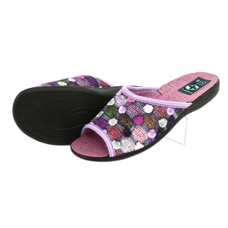 3D Adanex violette Hausschuhe lila rosa 4
