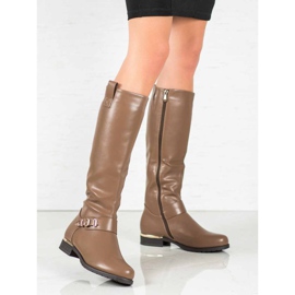 Super Me Beige Reitstiefel 1