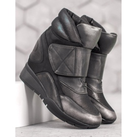 Sergio Leone Klett-Turnschuhe grau 1