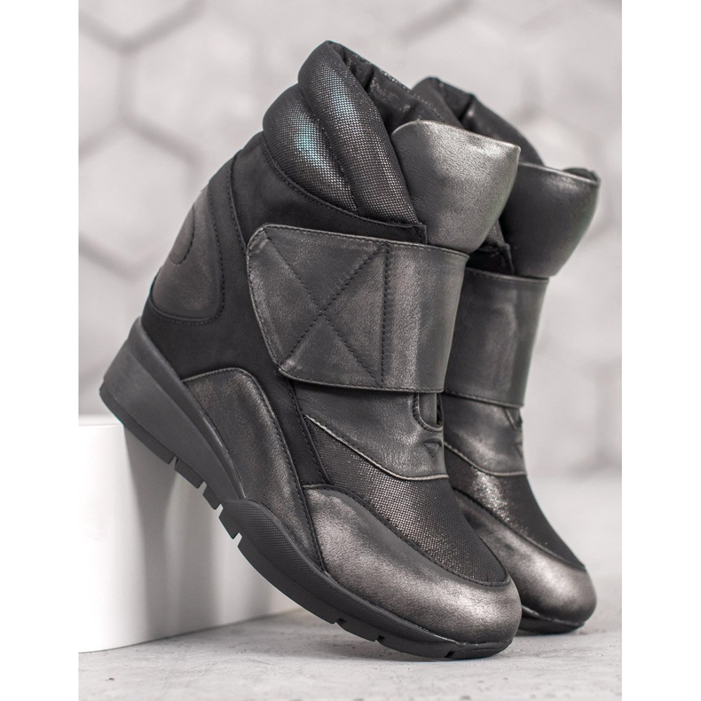 Sergio Leone Klett-Turnschuhe grau 1