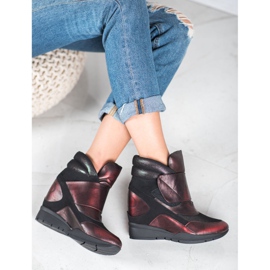 Sergio Leone Klett-Turnschuhe rot 2