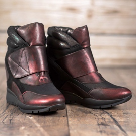 Sergio Leone Klett-Turnschuhe rot 1