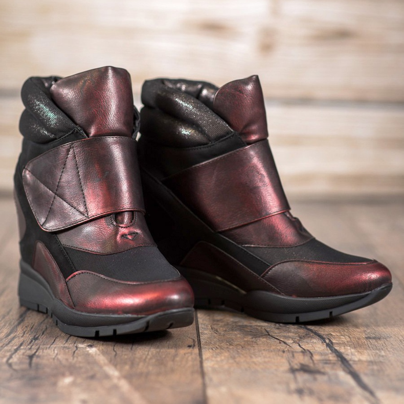 Sergio Leone Klett-Turnschuhe rot 1