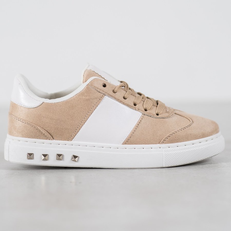 Emaks Sneakers mit Strasssteinen braun 1