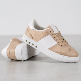 Emaks Sneakers mit Strasssteinen braun 2