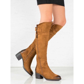 VINCEZA Kamelstiefel braun 1