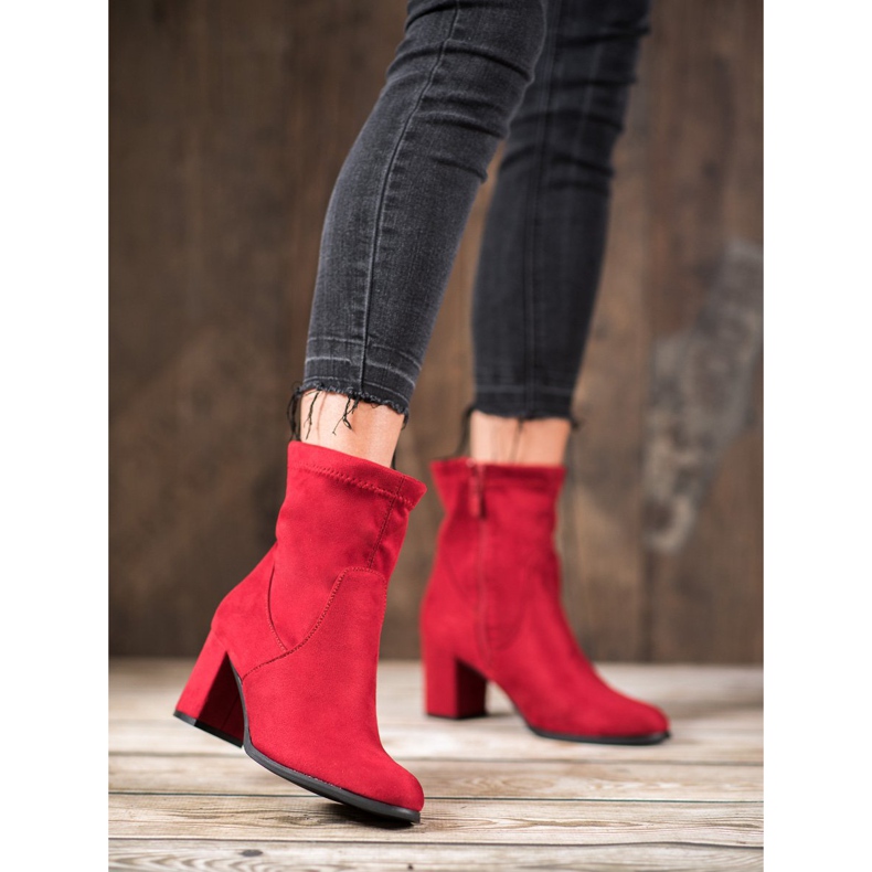 SHELOVET Rote Slip-On-Stiefel 1