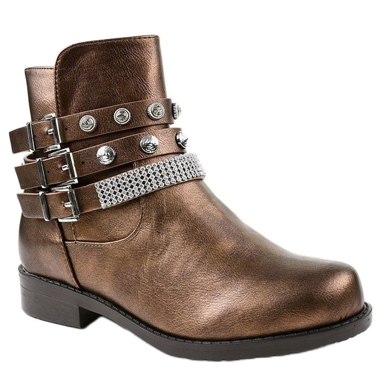 Braune Stiefel, reich verziert LL179 1