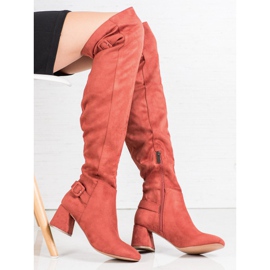 Corina Overknee-Stiefel mit Schnalle orange 1