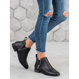 Cm Paris Chelsea-Boots mit dekorativem Reißverschluss schwarz 1