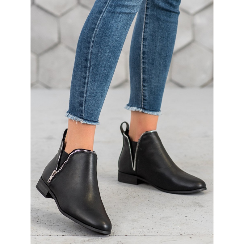 Cm Paris Chelsea-Boots mit dekorativem Reißverschluss schwarz 2