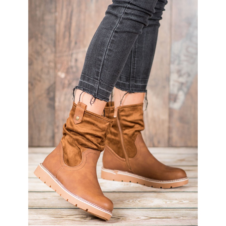 Ideal Shoes Arbeiter auf der Plattform braun 1