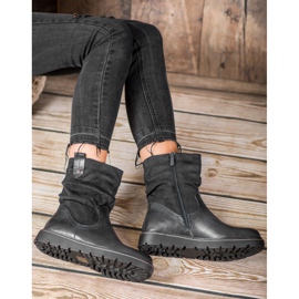 Ideal Shoes Arbeiter auf der Plattform schwarz 2