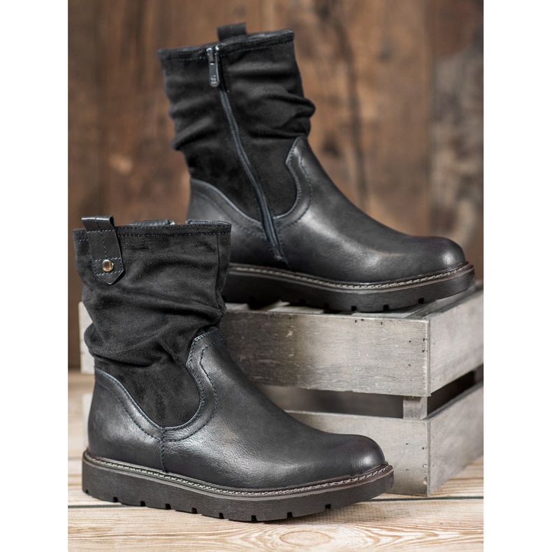 Ideal Shoes Arbeiter auf der Plattform schwarz 1