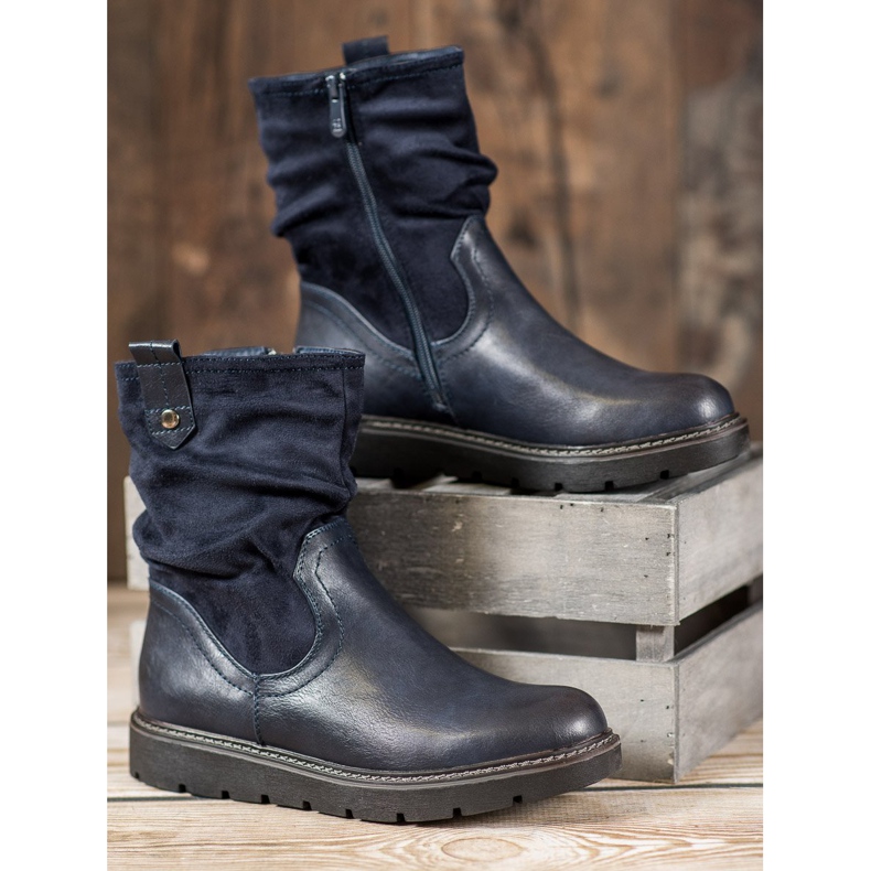 Ideal Shoes Arbeiter auf der Plattform blau 2