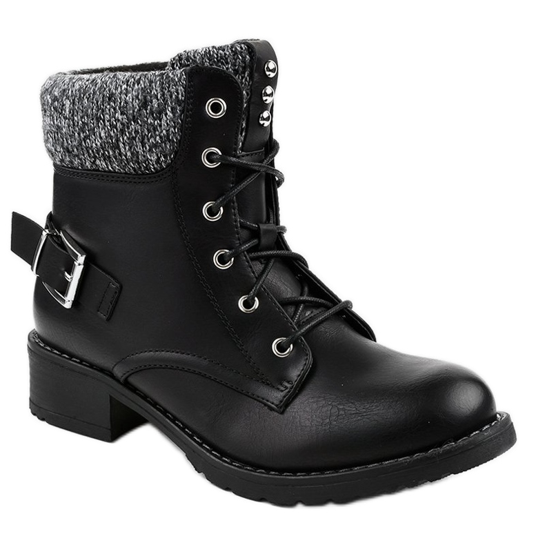 Schwarze Wanderschuhe ohne Isolierung Z148 1