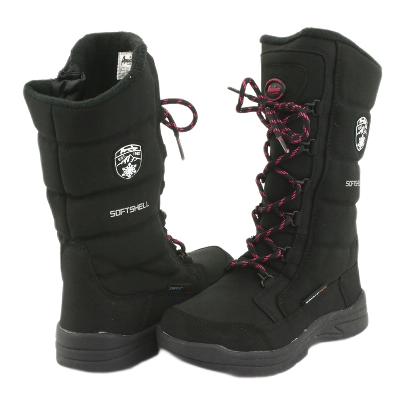 Schneestiefel mit American Club SN12 Membran in Schwarz rosa 4