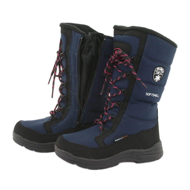 Schneeschuhe mit American Club SN12 Membran schwarz navy blau rosa 5