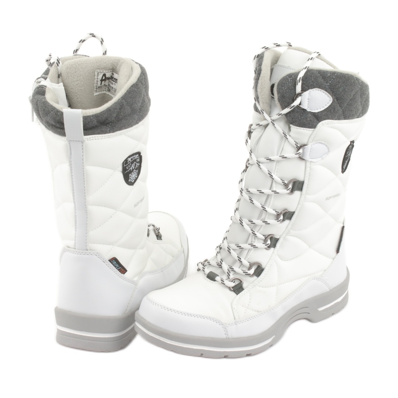 Schneeschuhe mit American Club SN08 Membran weiß grau 4