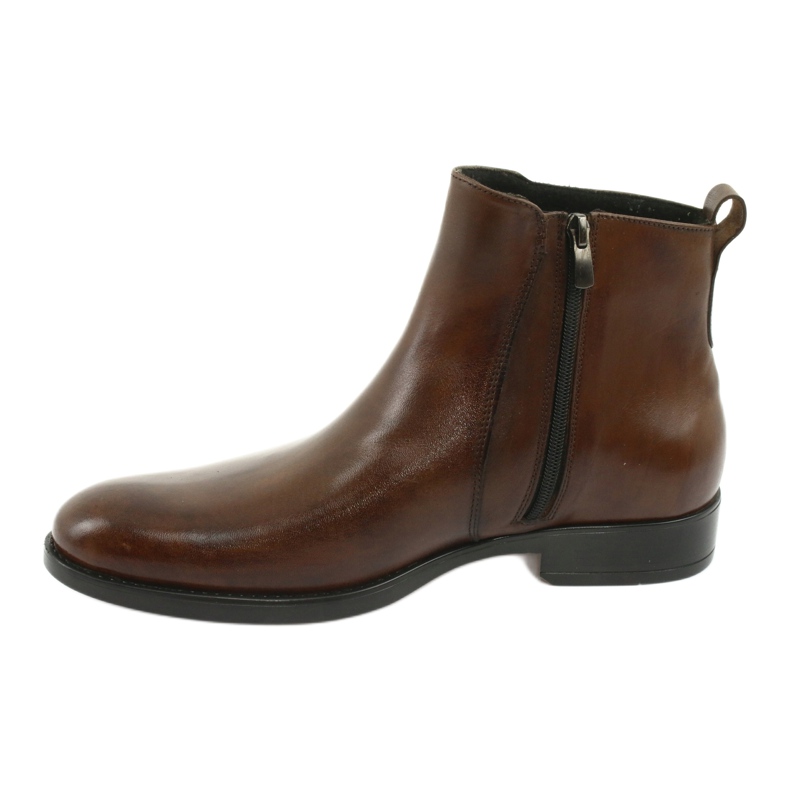 Moskała Ankle Boots aus Mosaic-Leder braun 2