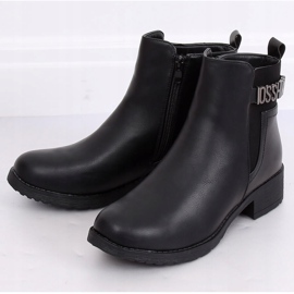 Schwarze schwarze Damenstiefel 1210A-PA Schwarz 1