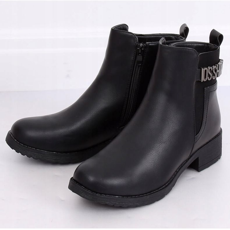 Schwarze schwarze Damenstiefel 1210A-PA Schwarz 1