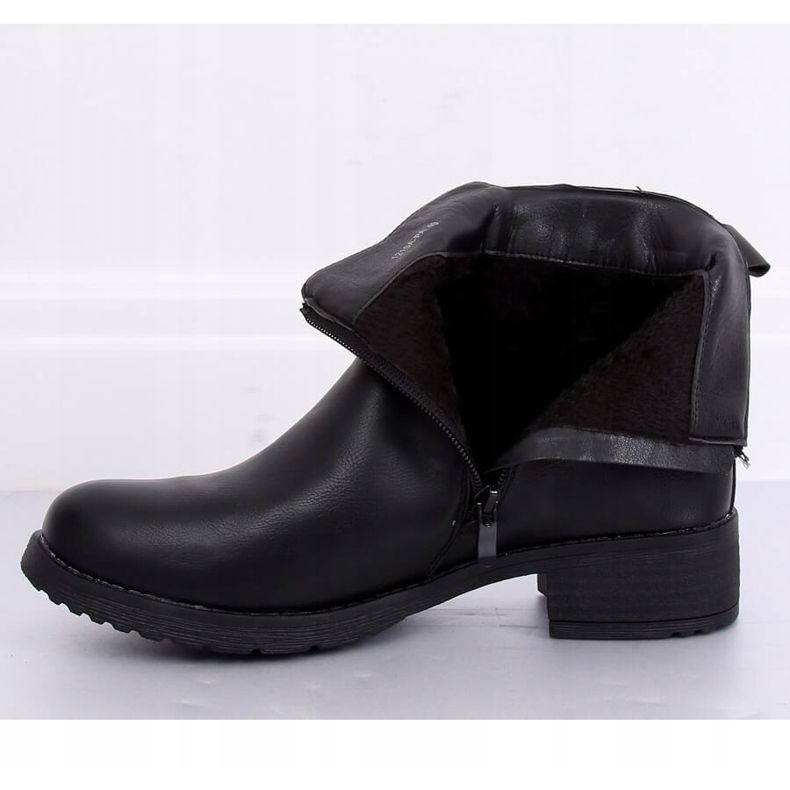 Schwarze schwarze Damenstiefel 1210A-PA Schwarz 2