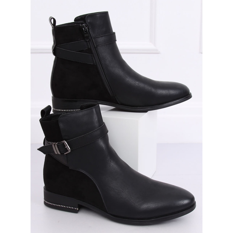 Schwarze Jodhpur-Stiefel für Damen 3332 Schwarz 1