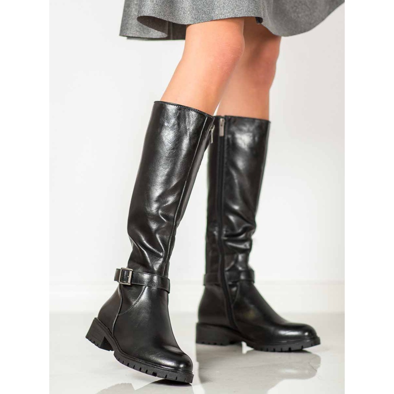 Filippo Schwarze Stiefel mit Gummizug 2