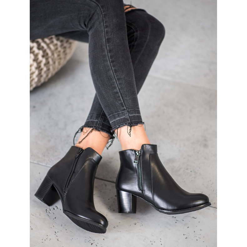 J. Star Stiefeletten mit Reißverschluss schwarz 1