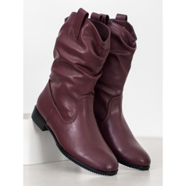 Sergio Leone Kastanienbraune Cowboystiefel rot 6