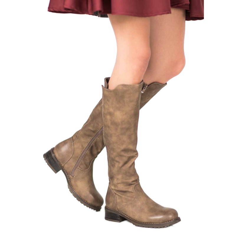 Super Me Öko-Lederstiefel braun 1