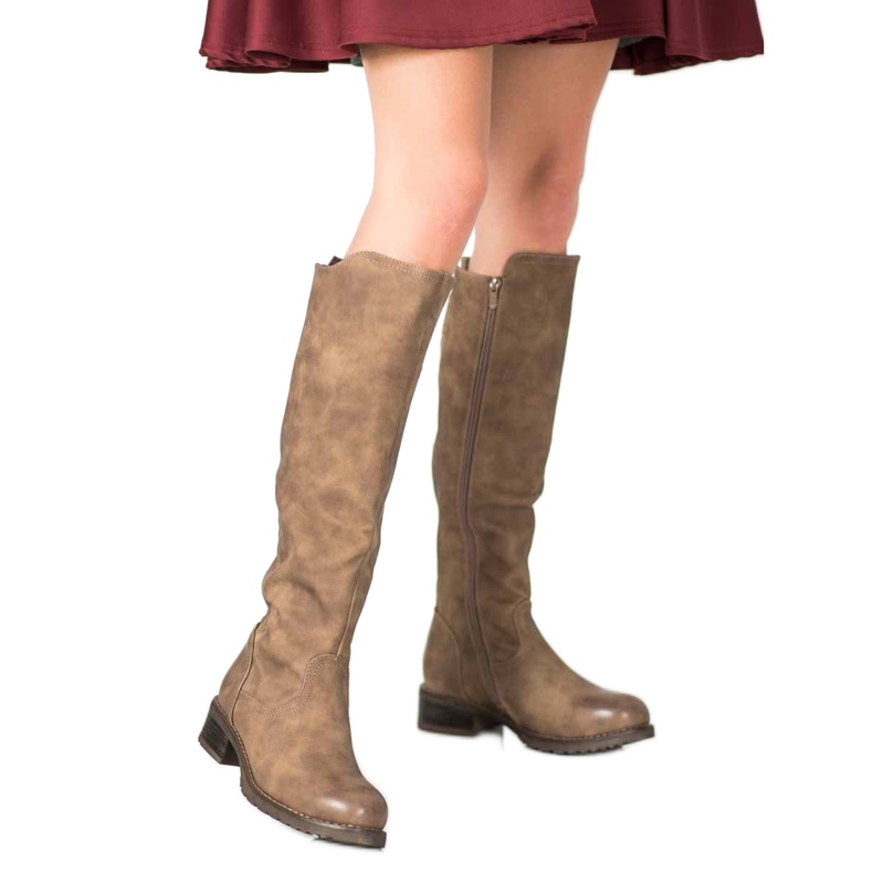 Super Me Öko-Lederstiefel braun 2