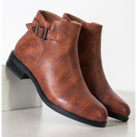 Small Swan Klassische niedrige Stiefel braun 1