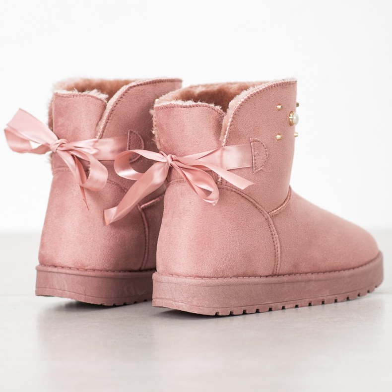 SHELOVET Mukluki mit Perlen rosa 1