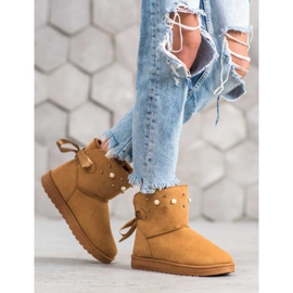 SHELOVET Mukluki mit Perlen beige 1