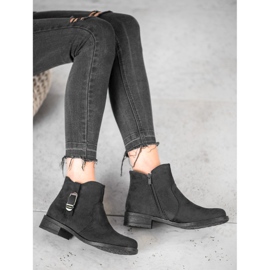 Small Swan Schwarze Wildlederstiefel 2